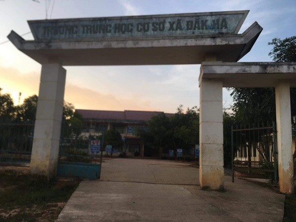 Trường THCS xã Đăk Hà, huyện Tu Mơ Rông, nơi xuất hiện các đối tượng lạ mặt nghi vấn bắt cóc trẻ em