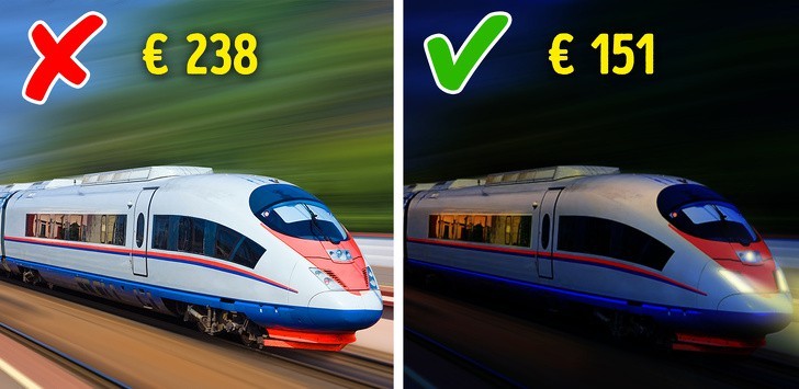 Chọn những chuyến tàu hoặc xe khởi hành vào buổi tối: Thông thường, giá vé tàu, xe khởi hành vào thời điểm cuối ngày sẽ rẻ hơn những chuyến trước đó. 