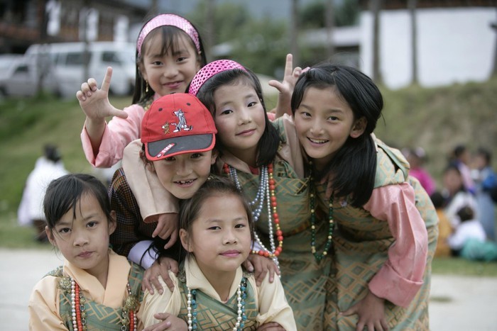 Trẻ em Bhutan.