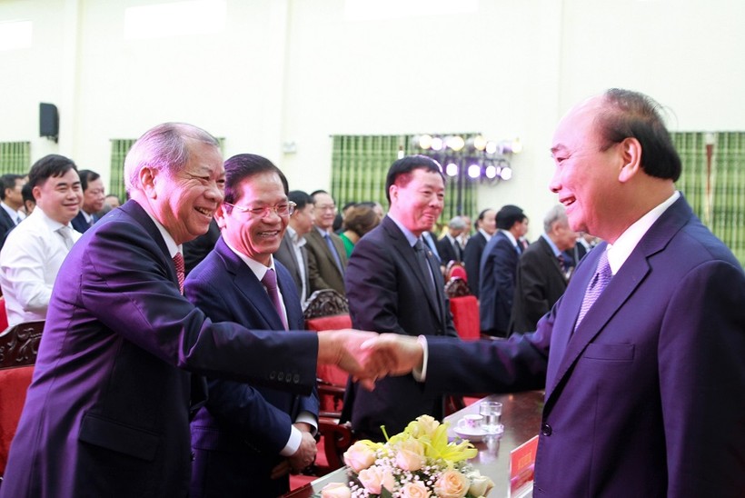 Thủ tướng tới dự kễ kỷ niệm 70 năm Ngày truyền thống Học viện. Ảnh: VGP/Thế Phong