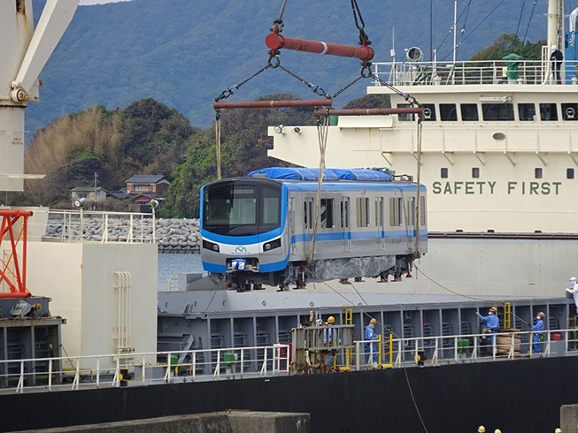 Tàu metro số 1 chính thức rời cảng Kasado (Nhật Bản) để về TP.HCM. Ảnh: MAUR