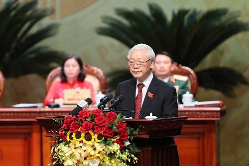 Tổng Bí thư, Chủ tịch nước Nguyễn Phú Trọng phát biểu tại Đại hội - Ảnh: VGP.