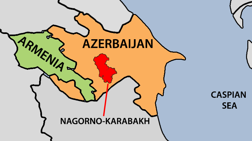 Nước Cộng hòa tự trị Nagorno - Karabakh nằm trong lãnh thổ của Azerbaijan. 