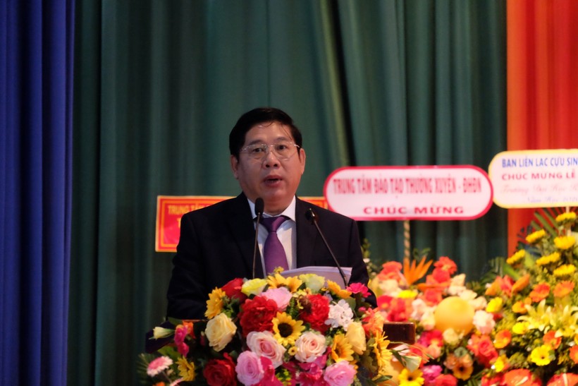 PGS.TS Nguyễn Mạnh Toàn – Hiệu trưởng Trường Đại học Kinh tế (ĐH Đà Nẵng) phát biểu tại Lễ Khai giảng