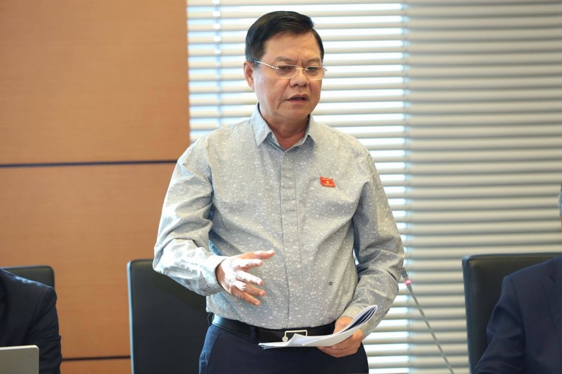 Thiếu tướng Đào Thanh Hải phát biểu tại thảo luận.