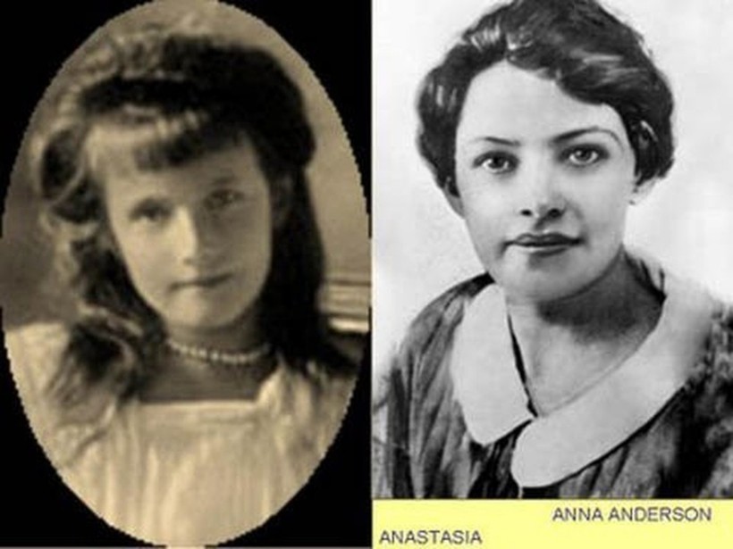 Công chúa Anastasia (trái) và kẻ mạo danh Anna Anderson.