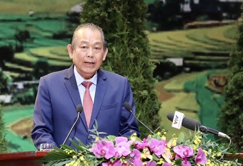 Phó Thủ tướng Thường trực Chính phủ Trương Hòa Bình phát biểu bế mạc Đại hội - Ảnh: VGP/Đoàn Bắc.