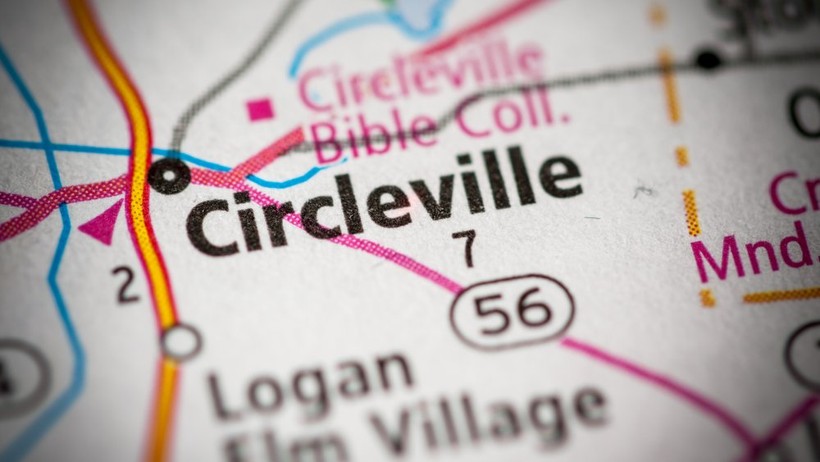 Bản đồ thành phố Circleville, bang Ohio, Mỹ.