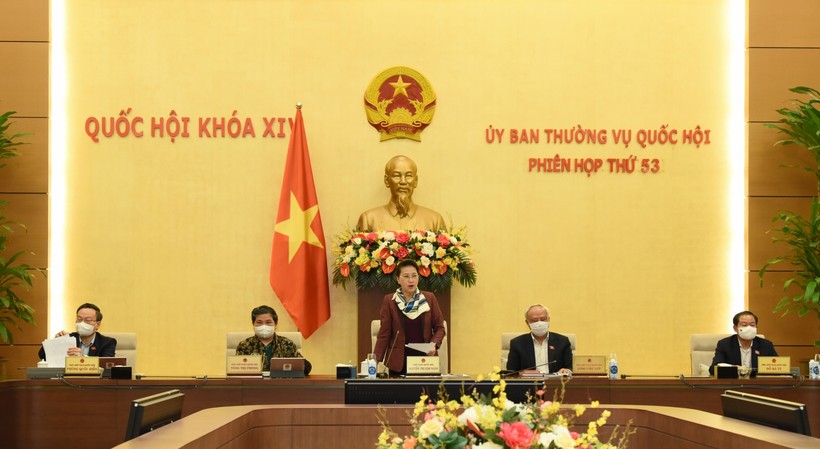 Chủ tịch Quốc hội phát biểu tại Phiên thảo luận. Ảnh: VGP/ Lê Sơn