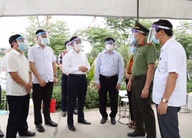 Lãnh đạo thành phố Hà Nội kiểm tra công tác phòng chống dịch Covid-19