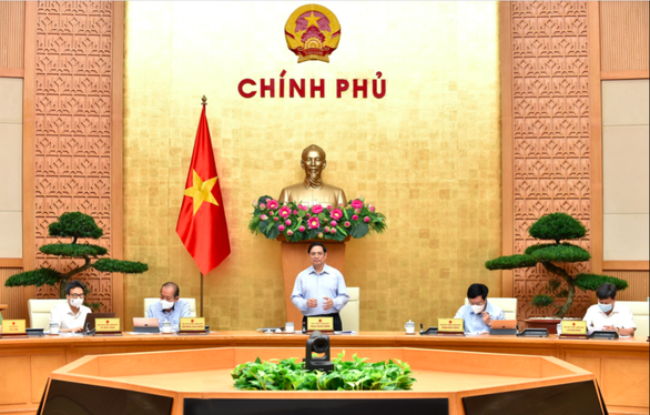 Thủ tướng Phạm Minh Chính phát biểu tại phiên họp Chính phủ - Ảnh: VGP/Nhật Bắc