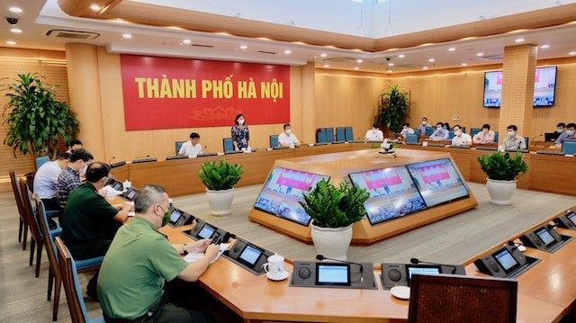 Phó Bí thư Thường trực Thành uỷ Nguyễn Thị Tuyến chủ trì hội nghị trực tuyến thúc đẩy sản xuất nông nghiệp.