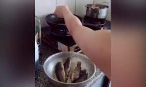 Clip: Màn rán cá có 1 không 2 của cô nàng ghét bếp