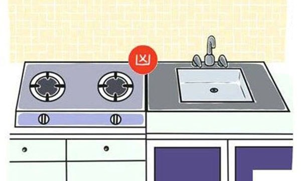 Vì sao không nên bố trí bếp nấu cạnh bồn rửa?