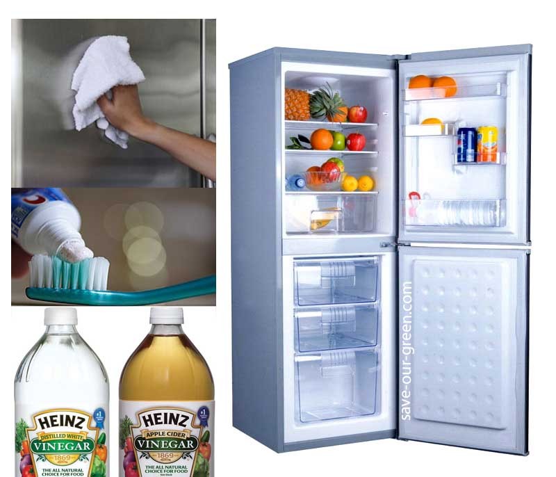 Cách làm sạch vết ố vàng trong tủ lạnh