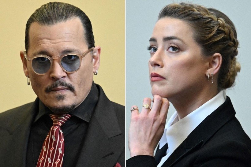 Johnny Depp và Amber Heard trong vụ kiện hồi tháng 6 vừa qua (Ảnh: People).