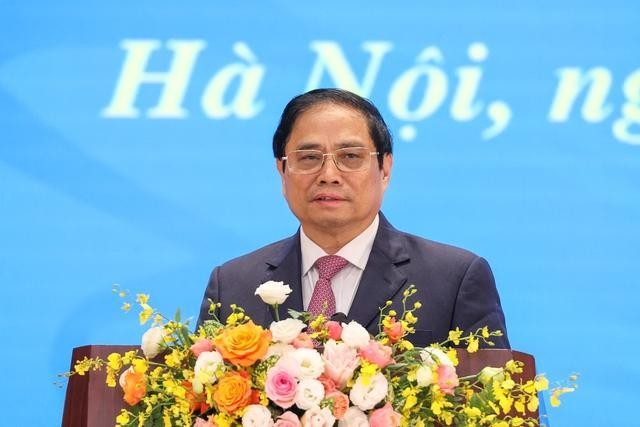 Thủ tướng phát biểu kết luận Hội nghị đối thoại với phụ nữ Việt Nam - Ảnh: VGP/Nhật Bắc.