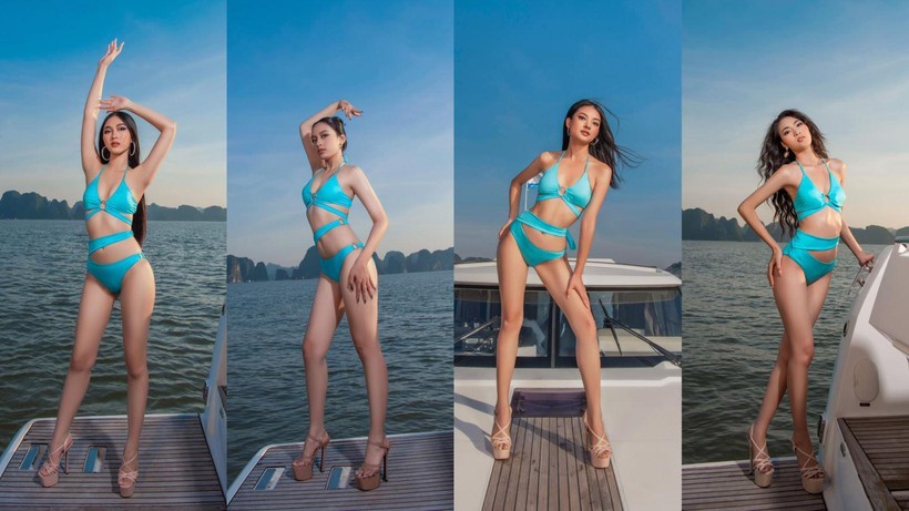 Ngắm thí sinh Hoa hậu Biển Đảo Việt Nam 2022 'đọ dáng' nóng bỏng với bikini 