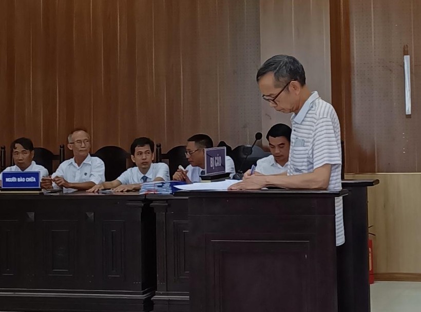 Bị cáo Hồ Đình Tùng tại phiên xử phúc thẩm ngày 22/8