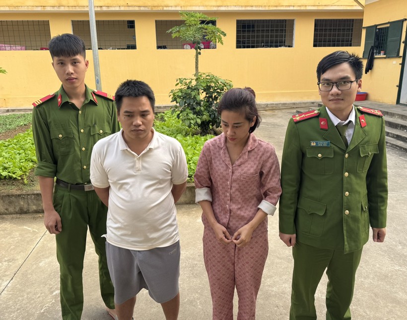 Lê Thị Hương và Bùi Ngọc Chánh bị bắt giữ. (Ảnh: CATH)