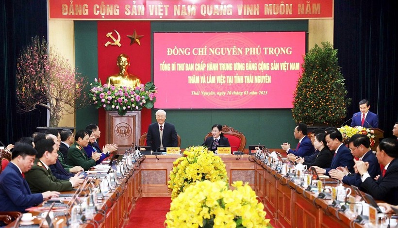 Tổng Bí thư Nguyễn Phú Trọng thăm, việc tại Thái Nguyên