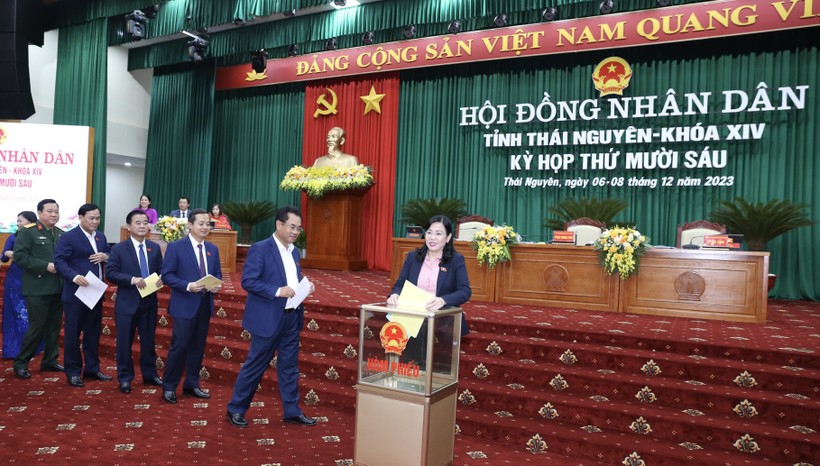 HĐND tỉnh Thái Nguyên lấy phiếu tín nhiệm 28 chức vụ do HĐND tỉnh bầu.