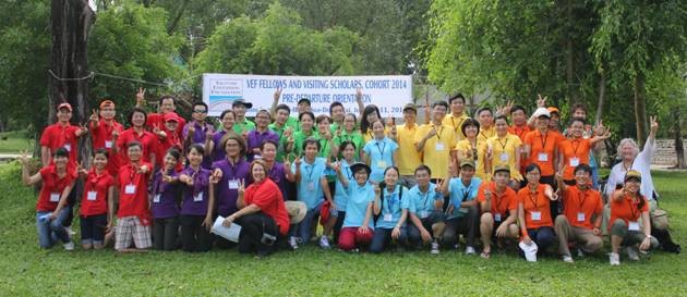 Nghiên cứu sinh VEF năm học 2014 trong “Chương trình Định hướng trước khi lên đường" (Biên Hòa, Đồng Nai, tháng 6/2014)