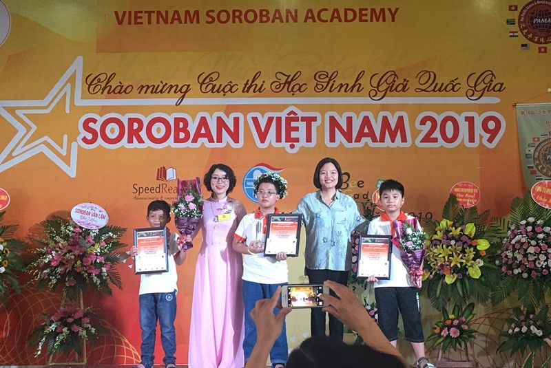 TOP 3 xuất sắc nhất cuộc thi Soroban Việt Nam 2019