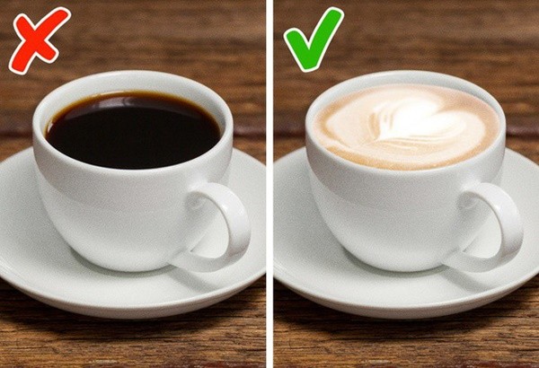 Hãy pha nhanh một ly cà phê có sữa để tránh gây hại dạ dày.