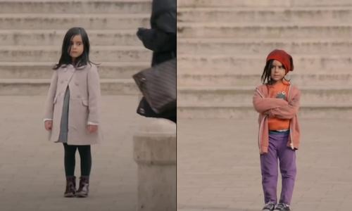 Một bé gái 6 tuổi đi bộ ở nơi công cộng với những trang phục khác nhau để thử phản ứng của mọi người.