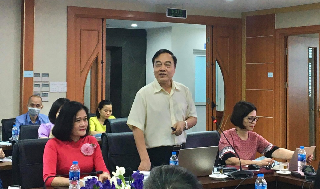 TS. Nguyễn Hải Hữu – Chủ tịch hội các trường đào tạo Công tác xã hội phát biểu tại hội thảo.