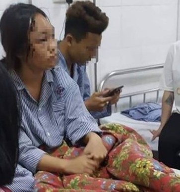 Nữ sinh Nguyễn Thị Hồng Lan đang được điều trị tại Bệnh viện Đa khoa tỉnh Quảng Ninh