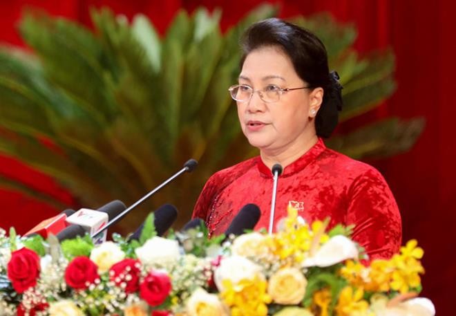 Chủ tịch Quốc hội Nguyễn Thị Kim Ngân phát biểu chỉ đạo tại Đại hội.