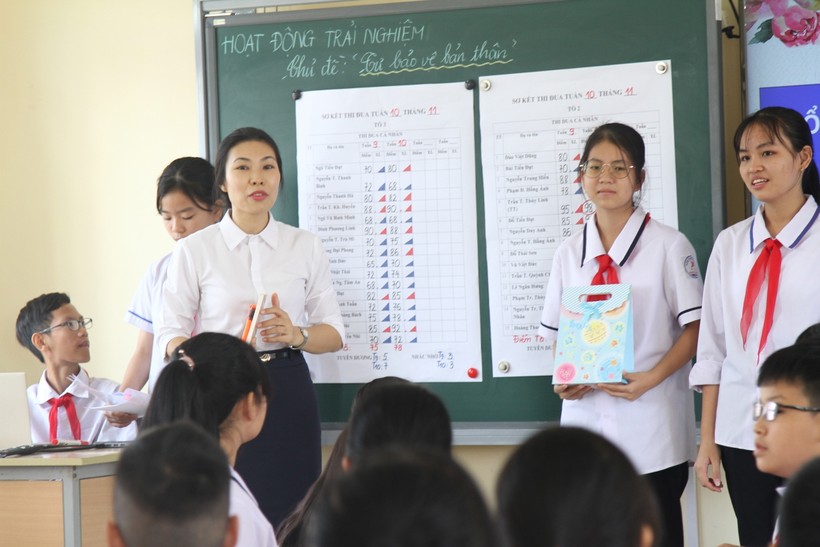 Một hoạt động giáo dục do cô giáo Hoàng Thị Hương Giang (Trường THCS Hồng Bàng) lên lớp.