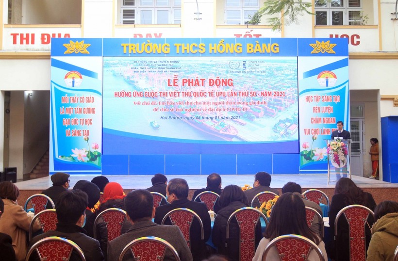 Lễ phát động cuộc thi viết thư UPU lần thứ 50 được tổ chức tại Trường THCS Hồng Bàng