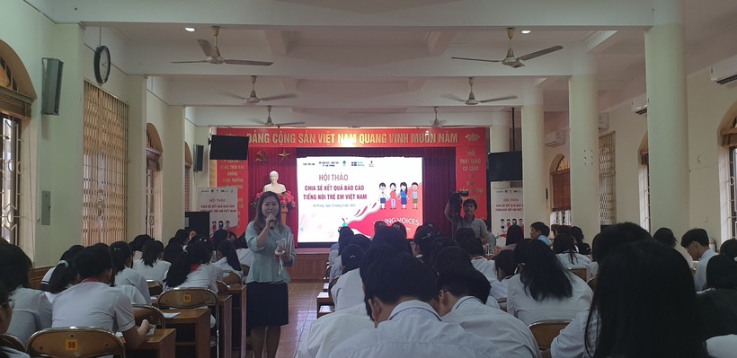 Hội thảo có sự tham gia của các em học sinh Trường THCS Vạn Hương (quận Đồ Sơn), Trường THCS Trương Công Định (quận Lê Chân), Trường THPT Thái Phiên (quận Ngô Quyền)