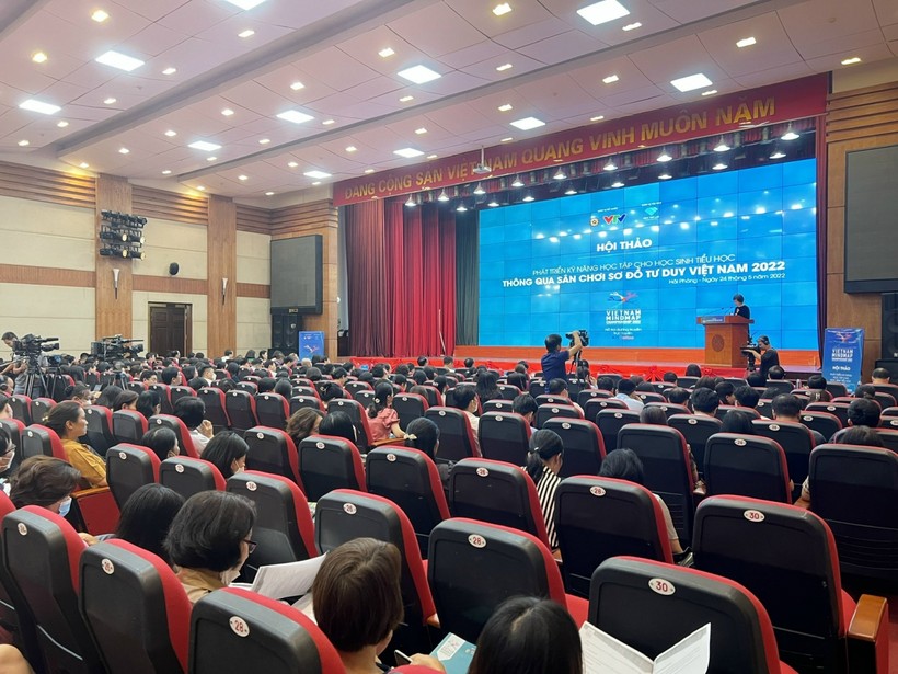 Hội thảo "Phát triển kỹ năng học tập cho học sinh tiểu học thông qua sân chơi Sơ đồ tư duy Việt Nam 2022" diễn ra ngày 24/5 tại TP Hải Phòng.