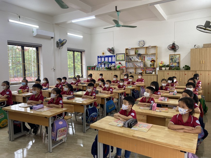 Trường Tiểu học Thuỷ Sơn, huyện Thuỷ Nguyên, Hải Phòng thực hiện tốt công tác phòng chống dịch bệnh.