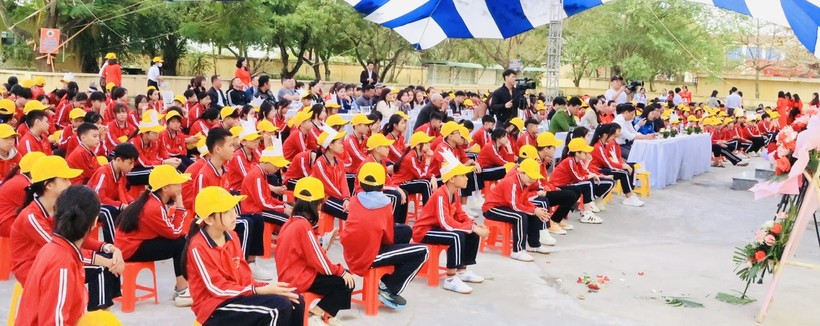 Học sinh Trường THCS Đại Thắng, huyện Tiên Lãng, TP Hải Phòng.