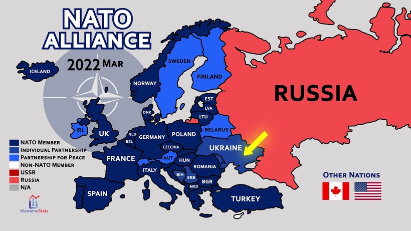 Sau khi Phần Lan và Thụy Điển gia nhập NATO, Belarus và Ukraine là những mảnh ghép cuối cùng trong vùng đệm an ninh của Nga