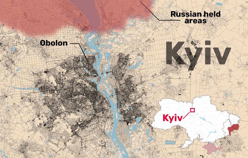Ukraine lập vành đai thép 1000km để bảo vệ Kiev