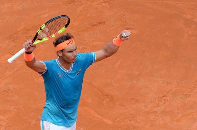 Niềm vui của Nadal sau chiến thắng trong trận chung kết