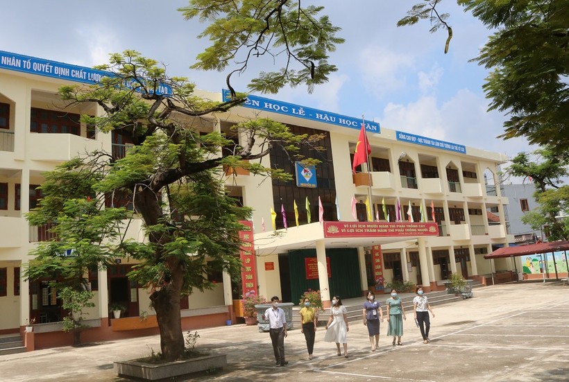 Diện mạo khang trang của trường THCS Nguyễn Du (TP Thái Nguyên) sau khi được tài trợ cải tạo, sửa chữa, nâng cấp