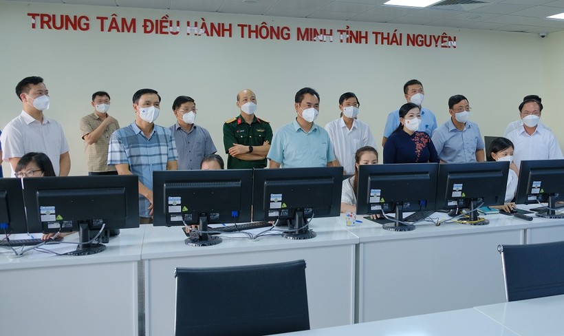 Lãnh đạo tỉnh Thái Nguyên kiểm tra công tác vận hành Trung tâm Điều hành thông minh