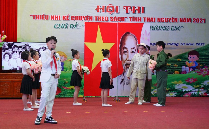 Một tiết mục dự thi tại điểm cầu Thành phố Thái Nguyên.