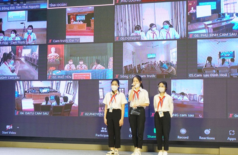 Một phần thi tại Liên hoan các đội tuyên truyền măng non tỉnh Thái Nguyên năm 2022.